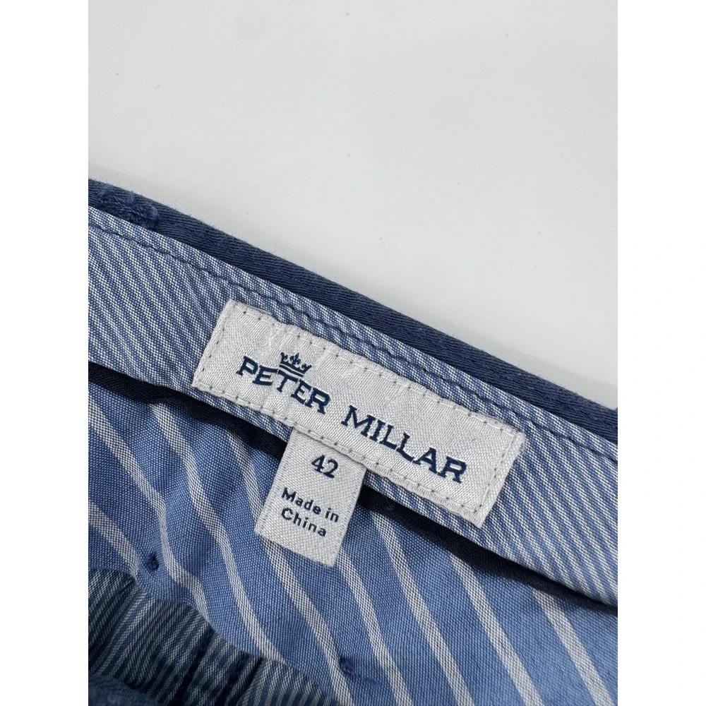 Peter Millar Ultimate Sateen Five Pocket Pants‎ Mens 42x34 Blue Stretch Golf